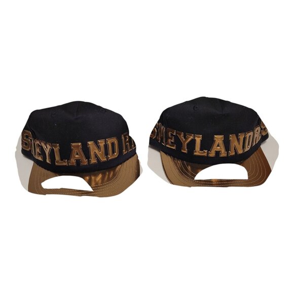 Disneyland Resort Black & Gold Snapback Caps Set Of 2 Adjustable Adult Size, NWT - Picture 4 of 5